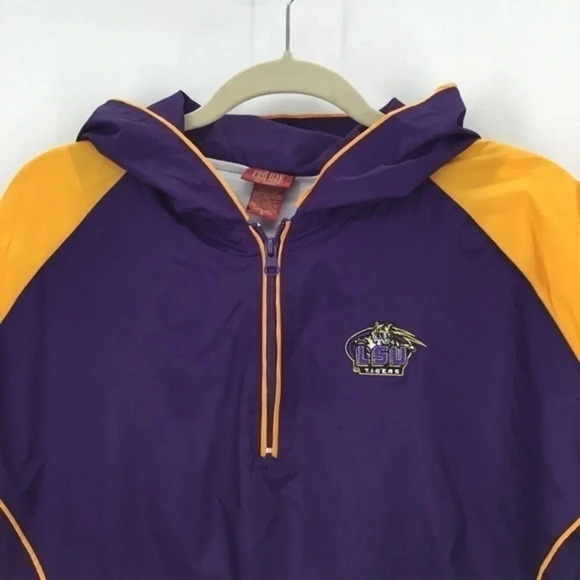 Red Oak Vintage Women’s LSU Rain Jacket With Hood - Picture 2 of 6